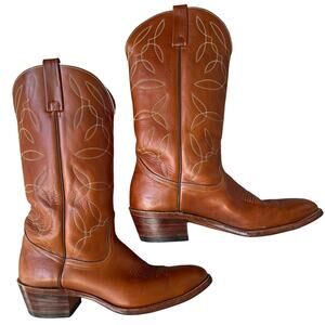 Durango West 10.5B Cowboy Boots | Vintage Leather Western Tall Rodeo Handmade